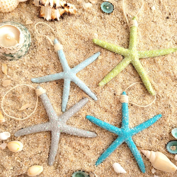 Coastal Decor Starfish Christmas Ornament – Handmade to Order - Pick Your Color – Single Starfish Ornament – Christmas Decoration