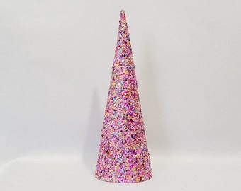 Konfetti Glitter Baum: Handgemachter Partyschmuck