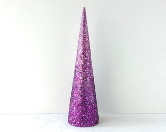 Ombre Lilac & Purple Glitter Tree: Birthday Party Centerpiece