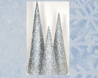 Silber Glitter Baum: Handgemachte Party Dekoration