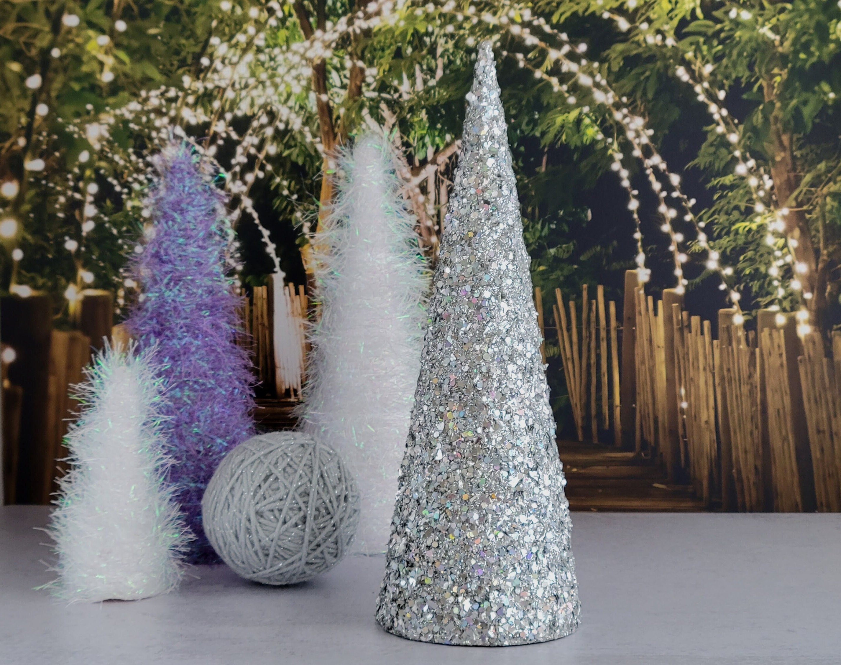 Silver Glitter Cone Tree: Holiday Party Centerpiece - Etsy ...