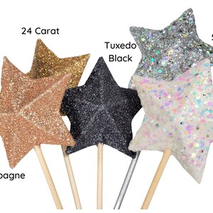 Glitter Star Wand: Fairy Princess Party Favor, Photo Prop image 5