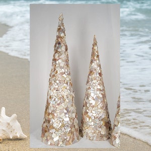 Mosaic Seashell Tree: Handmade Nautical Beach Wedding Centerpiece