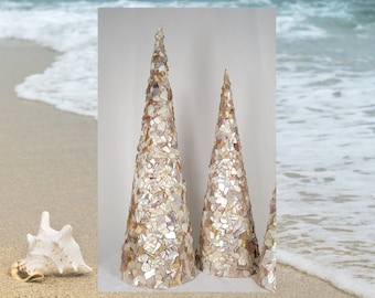 Mosaic Seashell Tree: Handmade Nautical Beach Wedding Centerpiece