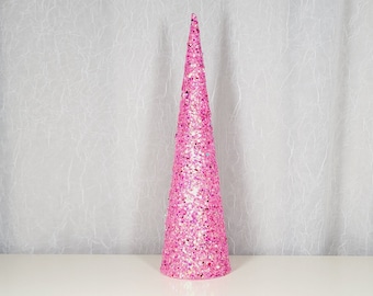 Pink Glitter Tree: Handgemachter Partyschmuck