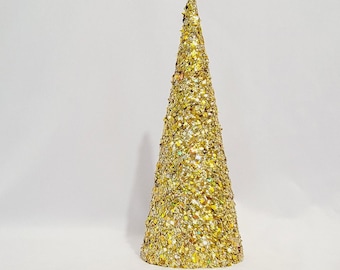 Handmade Gold Glitter Baum: Party Dekoration