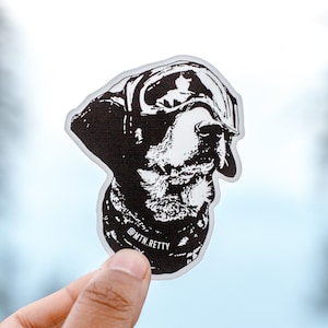 Bernese Mountain Dog Black and Clear Powder Hound Sticker