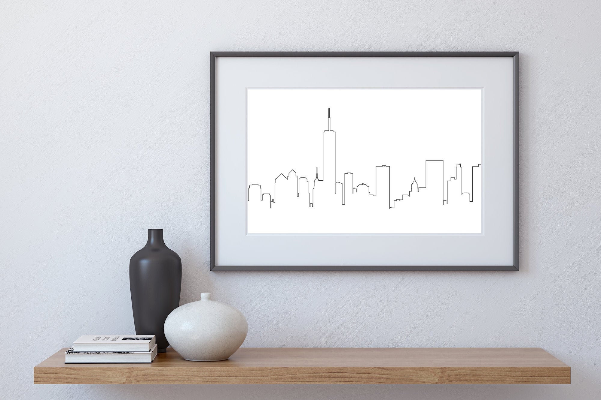NYC City Skyline Wall Art City Architecture Printable Etsy