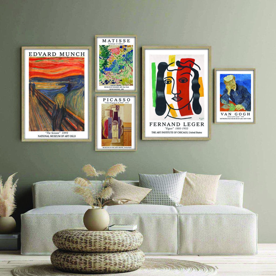 Gallery Wall Set Set of 5 Prints Matisse Van Gogh Picasso - Etsy Australia