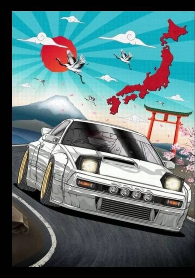 Jdm Modified Car Poster Gtr Skyline Suzuki Honda Supra Toyota Etsy