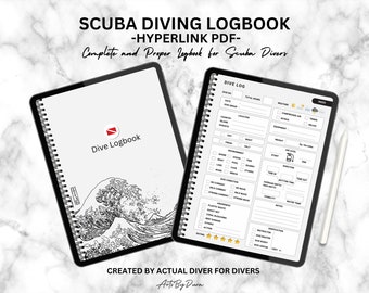 Digital Scuba Diving Log Book, Hyperlink pdf