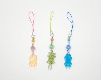 Small Glitterbug Phone Charms