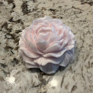 Palest Pink Resin Peony Flower Collectible - so pretty and delicate