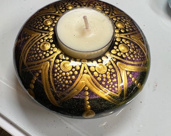 Round, Tealight holder, Mandala
