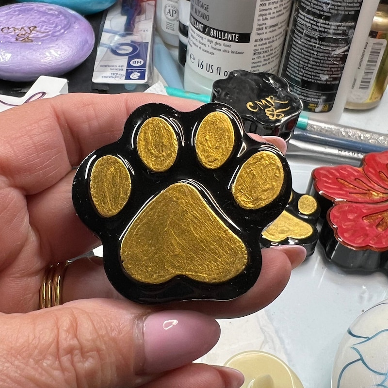 Paw print tile etsy