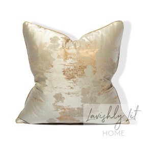 Gold Champagne Luxe Pillow Cover, Luxury Pillow Cover