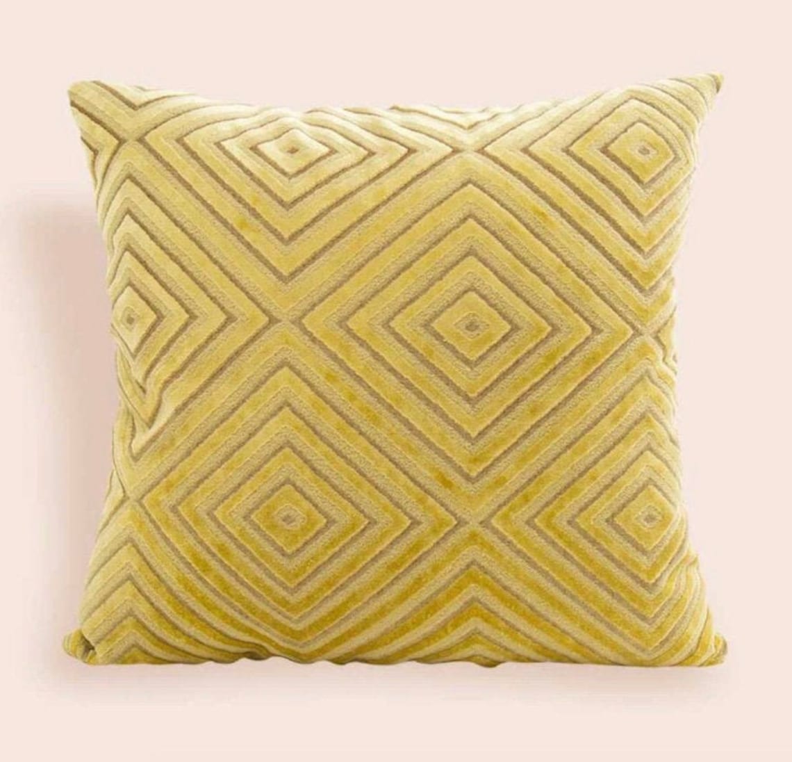Mustard Yellow Geometric Pillow Cover Luxury Pillow Cover 18 Etsy