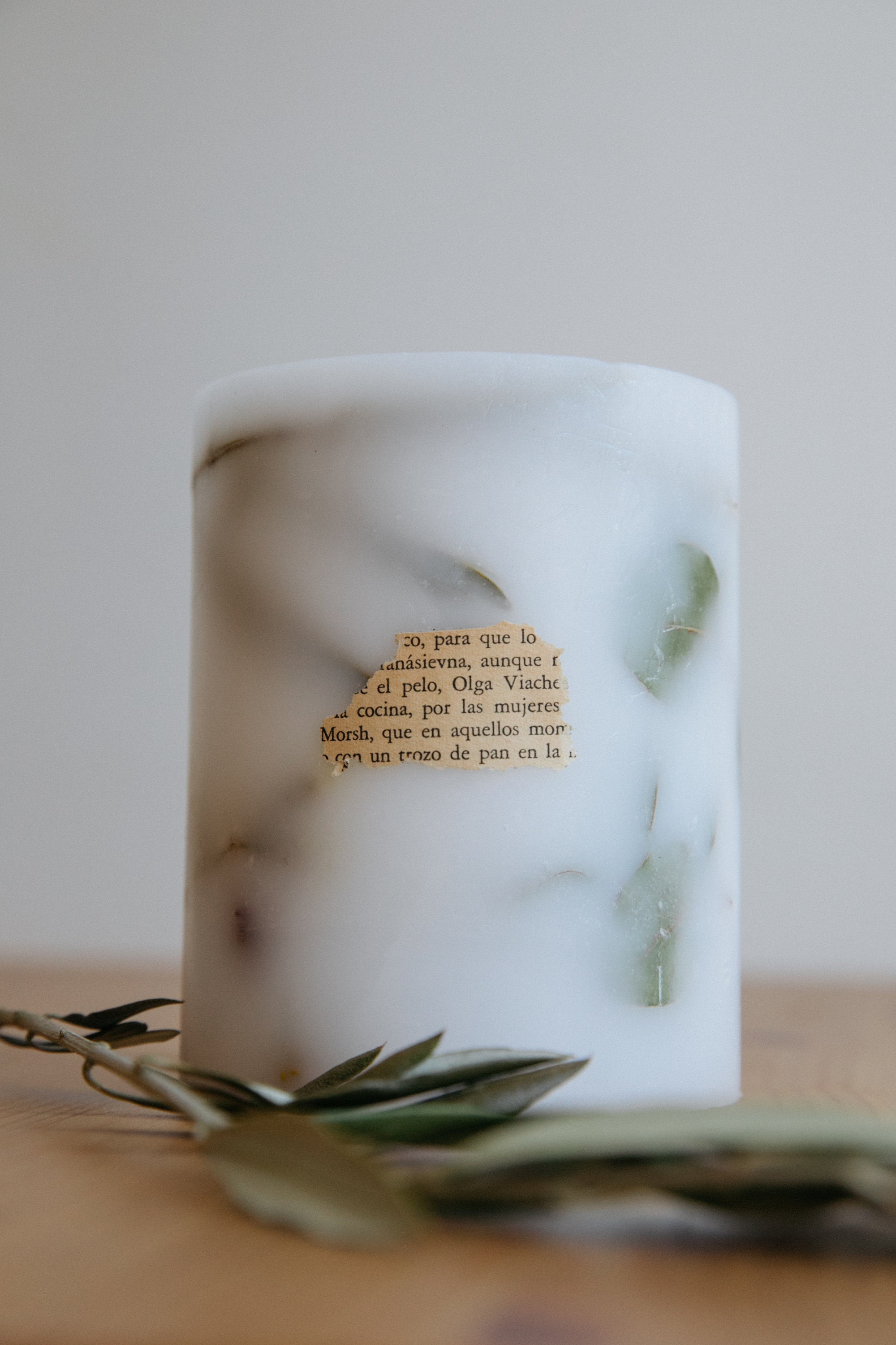 Photophore avec Les Fleurs Séchées