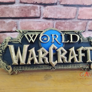 World of Warcraft Logo Desktop/Wall Decor, World of Warcraft Gift,Polyresin Heavy Sculpture