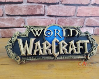 World of Warcraft Logo Desktop/Wall Decor, World of Warcraft Gift,Polyresin Heavy Sculpture