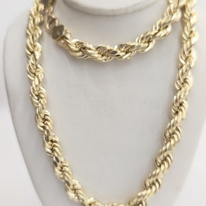 10kt Real Gold Rope chain 8mm thick