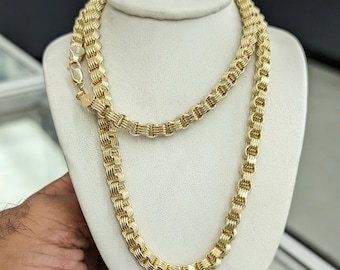 10kt Real Gold Box Byzantine Chain