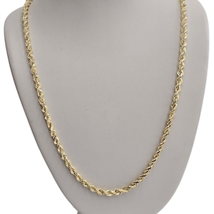 10k Gold Rope Chain 3mm - Etsy
