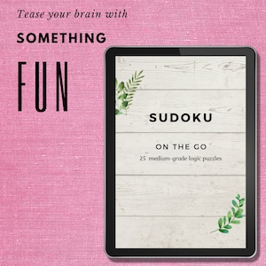 Sudoku digital download 25 medium puzzles printable