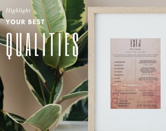 ESFJ Myers-Briggs Wall Art MBTI Digital Printable Poster