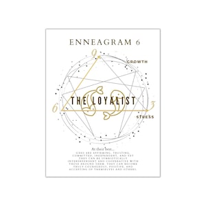 Enneagram type 6 art poster digitale download