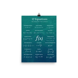 Math equation art (matte poster)