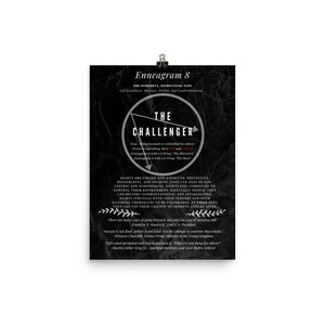 Enneagram 8 personality matte poster 12x16