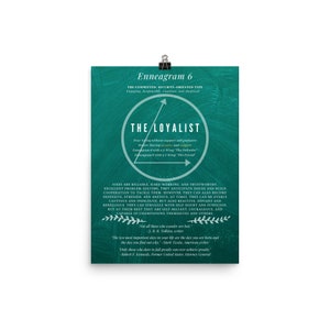 Enneagram 6 personality matte poster 12x16