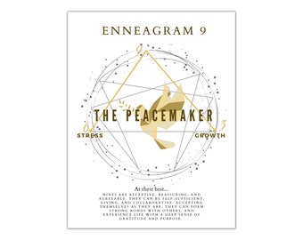 Enneagram type 9 art poster digital download