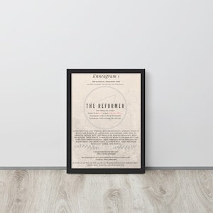 Enneagram 1 personality matte 12x16 Framed poster