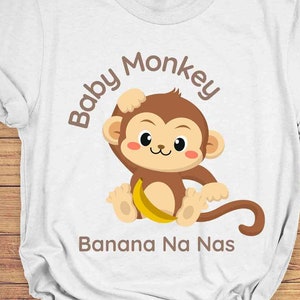 Cool Shirt Baby Monkey Banana Best Shirt For Girls Kids Birthday Gift