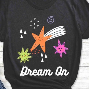 Dream On Star T-Shirt: Unisex Cotton Tee