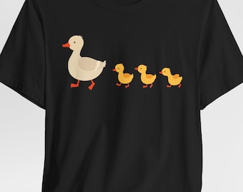 Mama Duck & Ducklings Tee | Soft Cotton Family Shirt