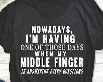 Camiseta unisex con dedo medio sarcástico: frase divertida y con actitud