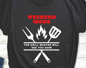 BBQ Grill Master Unisex T-Shirt: Wochenend-Modus