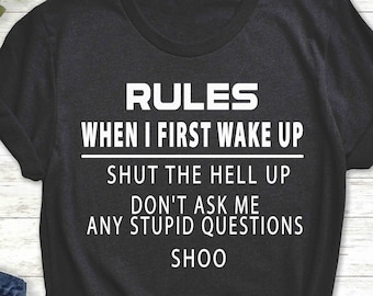 Camiseta "Regras Sarcásticas": Camiseta unissex com atitude divertida, ideal para presentes.