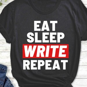 Journalismus Shirt, Journalist Shirt, Journalist Geschenk, Reporter Shirt, Reporter Geschenk, Eat Sleep Write Repeat