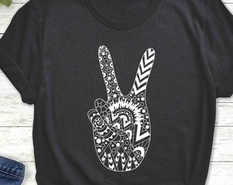 Peace Sign T-Shirt: Hippie Novelty Graphic Tee