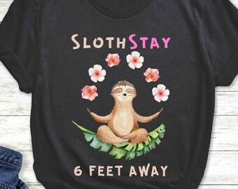 Yoga Faultier T-Shirt: Lustiges Tierliebhaber Unisex T-Shirt
