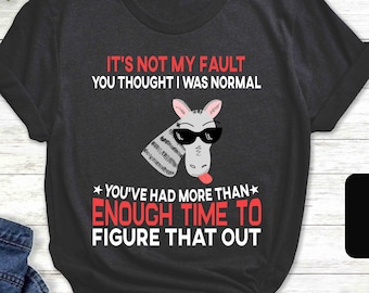 Camiseta unisex sarcástica y divertida: No es mi culpa