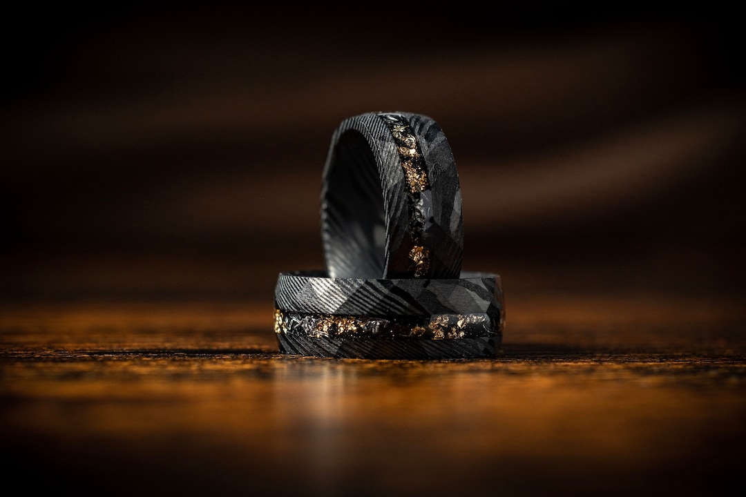 Damascus meteorite ring deals