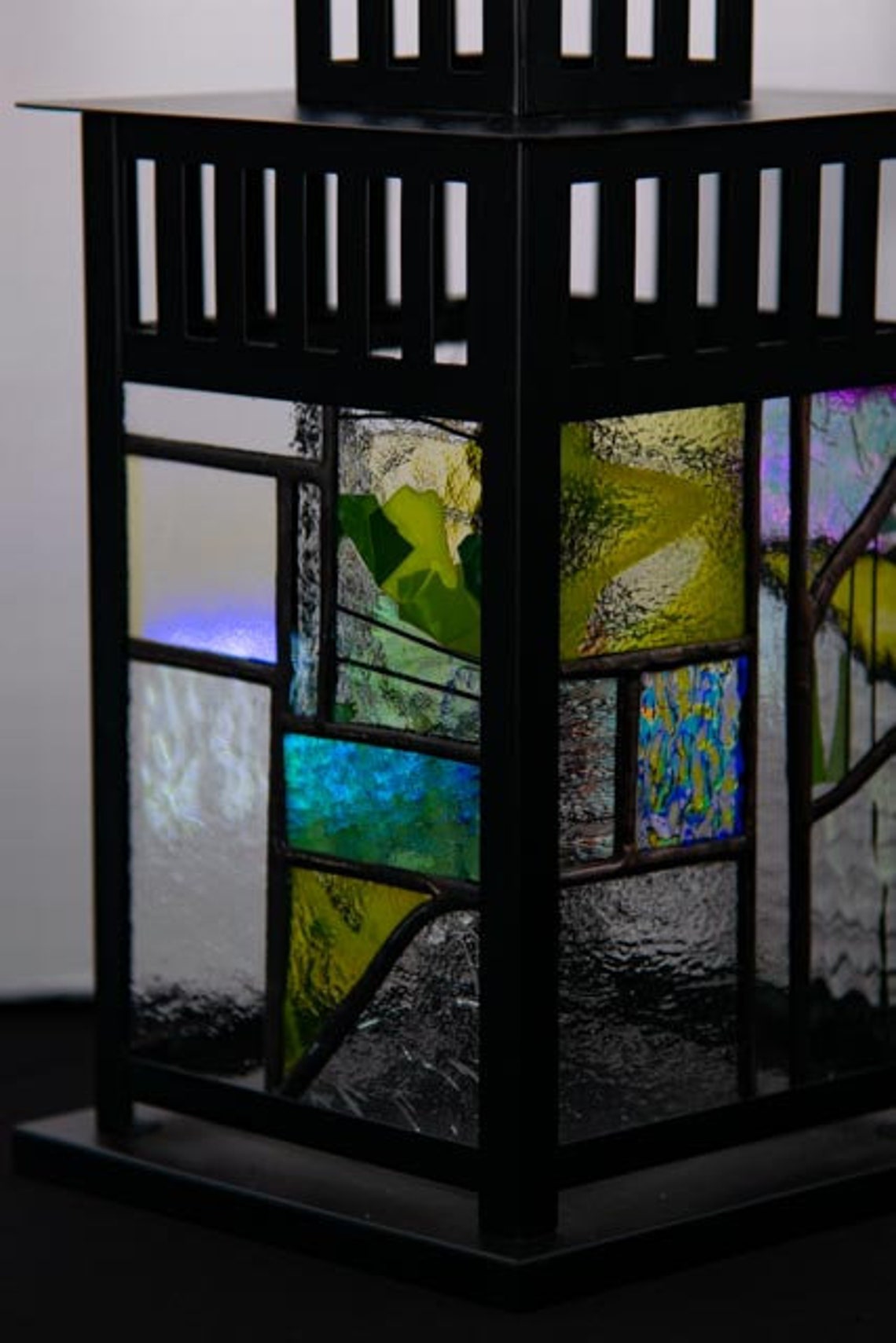 Stained Glass outdoor lantern Etsy