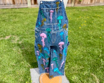 Hand Painted Size 6 Womans Overalls