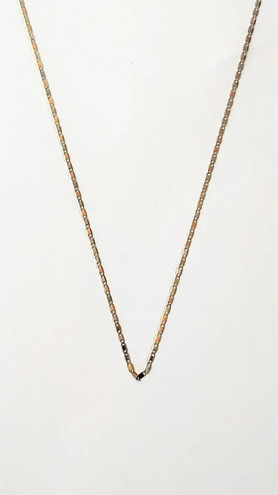 Blade two-tone necklace in 18kt gold