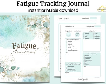 Fatigue Tracker, Symptom Journal, Chronic Illness Planner, Printable Health Tracker, Guided Journal PDF, Wellness Planner Insert, Self Help